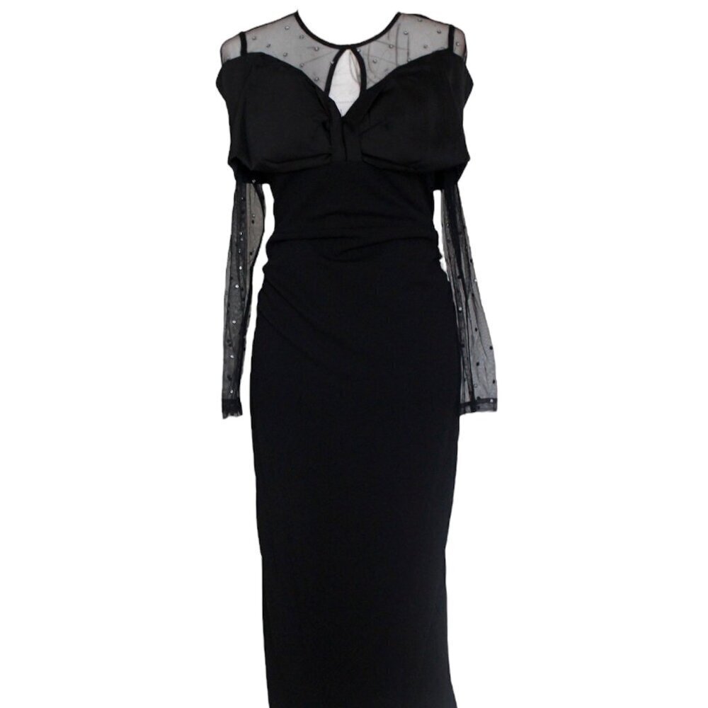 Bow Design‎ Shoulder Midi Dress